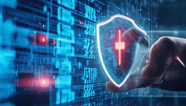 digital healthcare shield icon