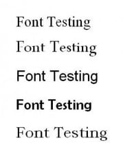 font testing