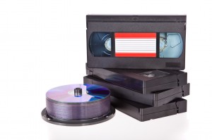 Old Video Cassette tapes with DVD discs